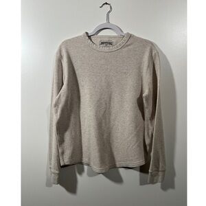 AE Long Sleeve Thermal Shirt in Cream Size Medium Ladies